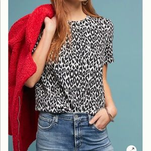 Anthropologie Leopard Print Tee